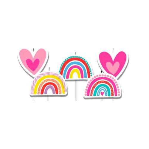 Party Candles - Rainbow - Pack of 5 - Click Image to Close